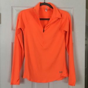Under Armour Women’s 1/4 Zip Orange Sweatshirt